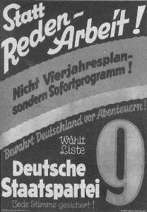 Deutsche Staatspartei, Reichstagswahl 1933