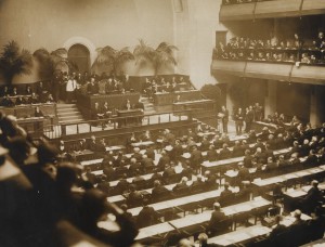 Erste Sitzung des Völkerbundes, 15. November 1920 in Genf