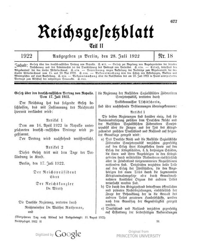 Vertrag von Rapallo Wahlplakate in der Weimarer Republik